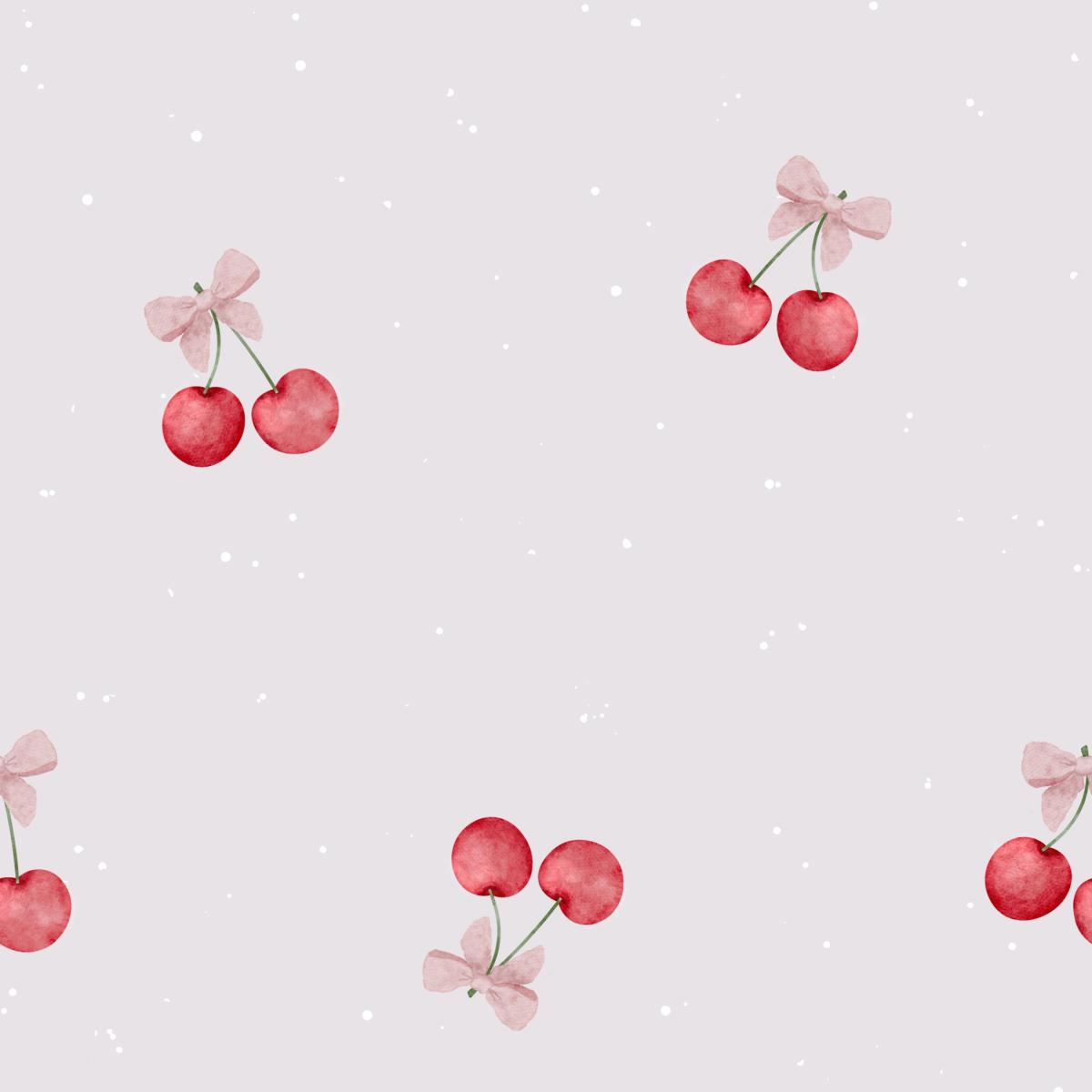 Sweet Cherries flieder - Bio Jersey / Bio French Terry - Vorbestellung!!!